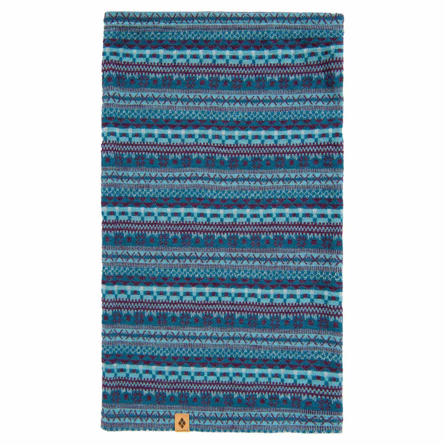 Merino Wool Jacquard Neck Gaiter Long